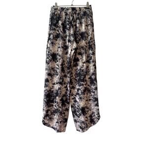 Anthropologie Payton Jenson Evereve Charcoal Slit Wide Leg Tie Dye Pant  Small